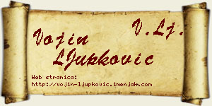 Vojin LJupković vizit kartica